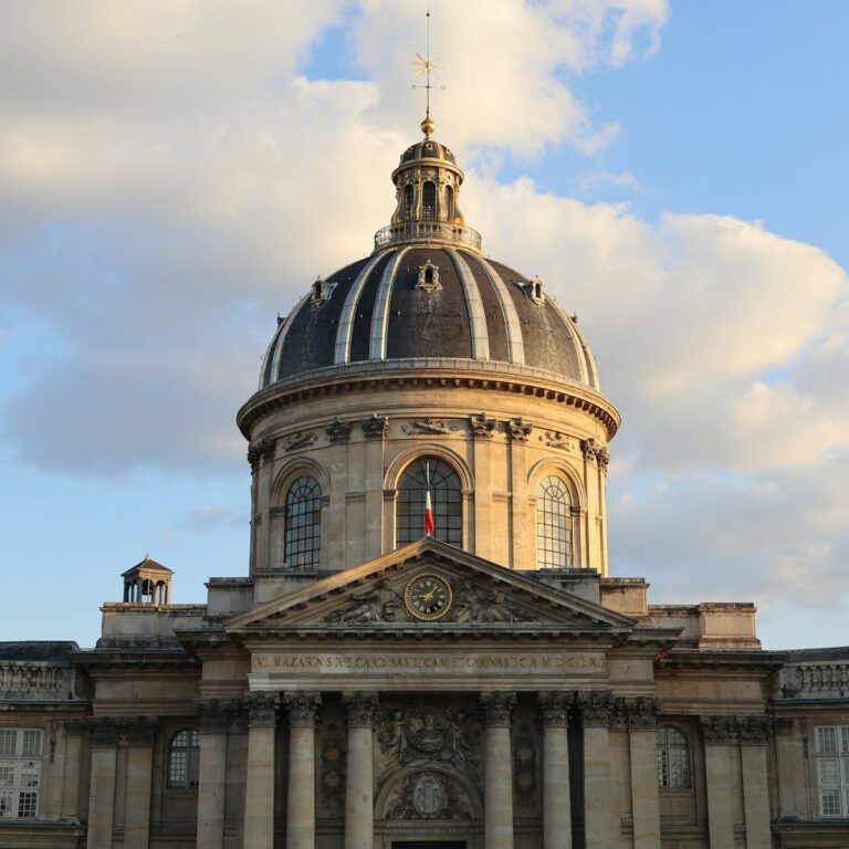 A large building with a dome on top of it